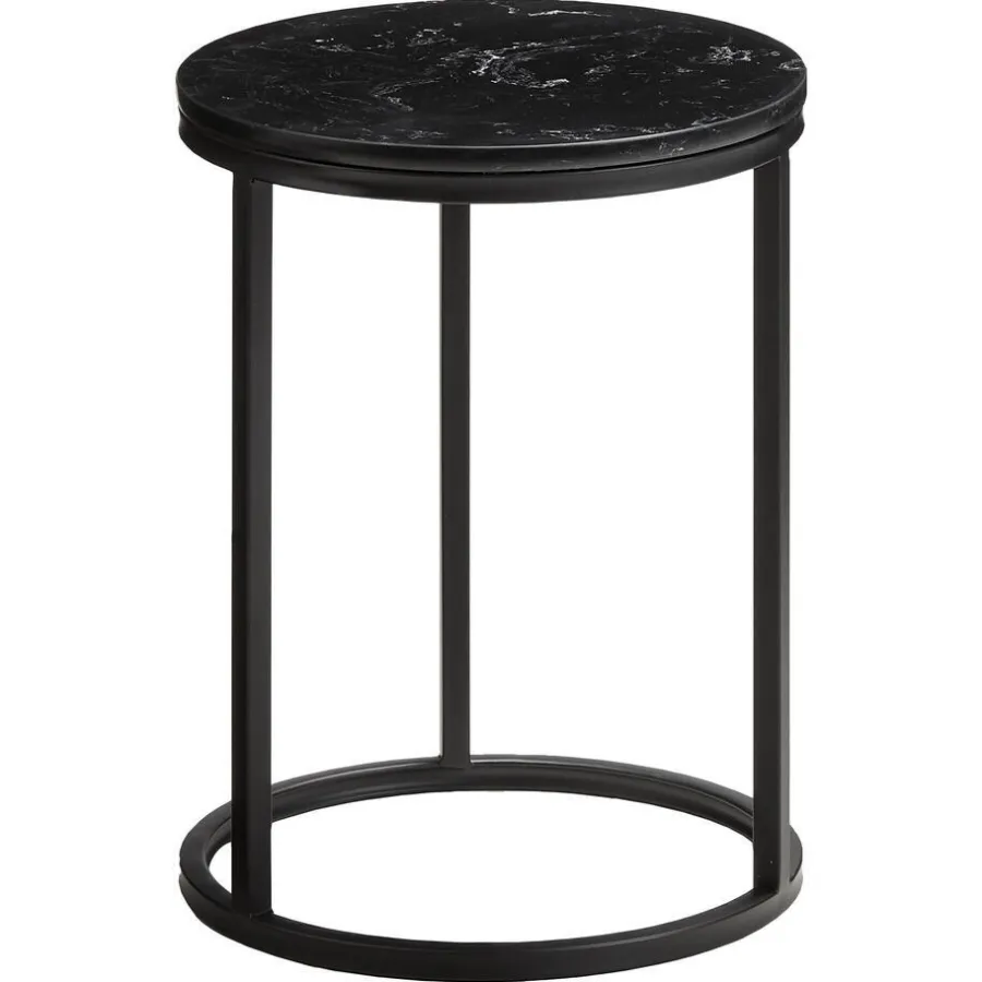 Kwantum Bijzettafels*Bijzettafel Marzio Zwart ø 34 Cm Ø034CM