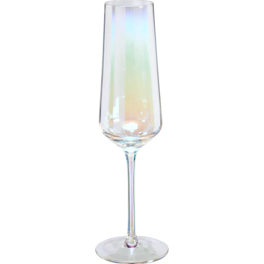 Kwantum Kerstservies*Champagneglas Ribbel Holo 300ml