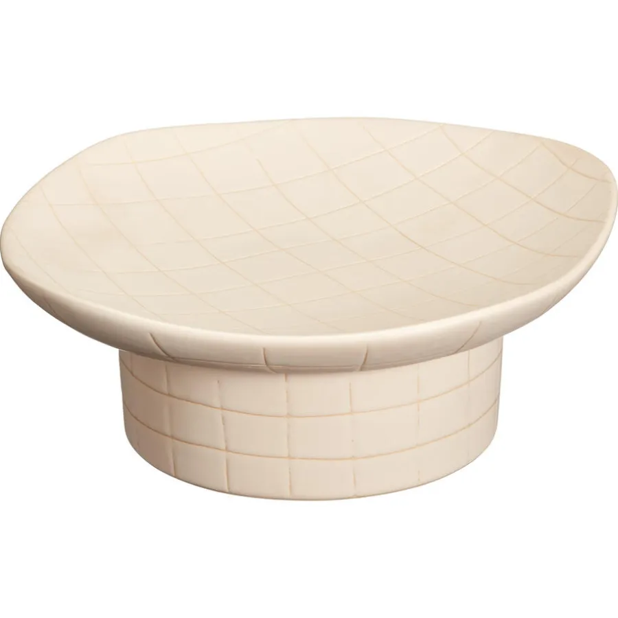 Kwantum Keukenaccessoires|Decoratie Schalen*Decoratie Schaal Op Voet Rocci Beige