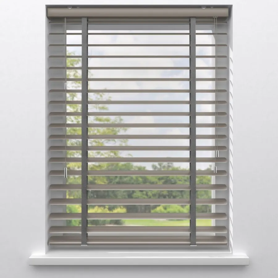 Kwantum Aluminium Jaloezieën|Houten Jaloezieën*Fenstr Aluminium Jaloezie Carlin 50mm Taupe