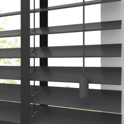 Kwantum Jaloezieën*Fenstr Bamboe Jaloezie Wessel 50mm Zwart