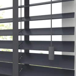 Kwantum Houten Jaloezieën|Jaloezieën*Fenstr Houten Jaloezie Hein 50mm Antraciet