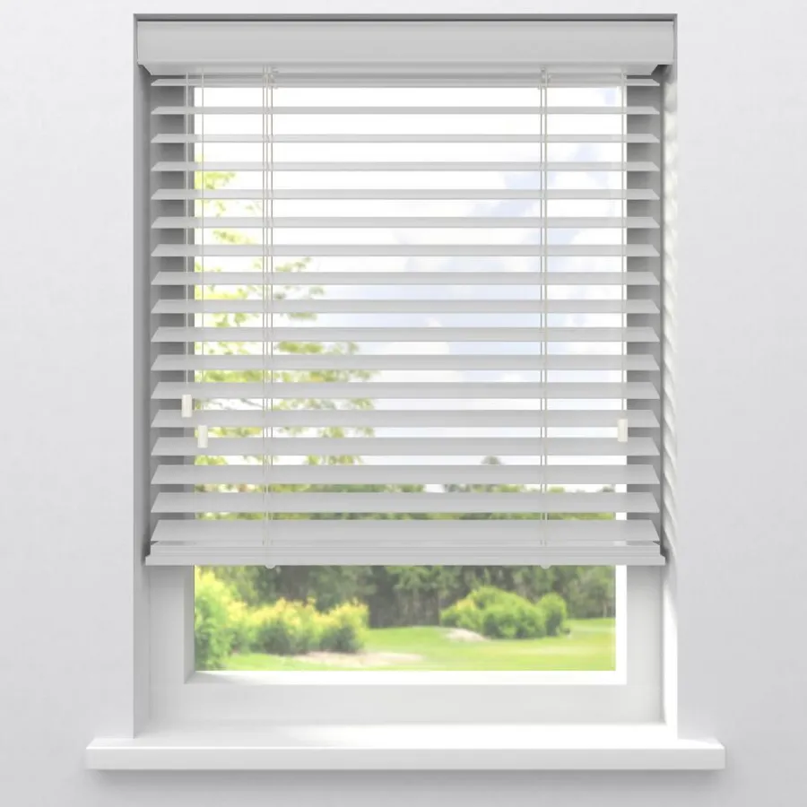 Kwantum Houten Jaloezieën|Jaloezieën*Fenstr Houten Jaloezie Hein Off-White 50mm Offwhite