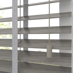 Kwantum Aluminium Jaloezieën|Houten Jaloezieën*Fenstr Houten Jaloezie Jens Licht Grijs 50mm LichtGrijs