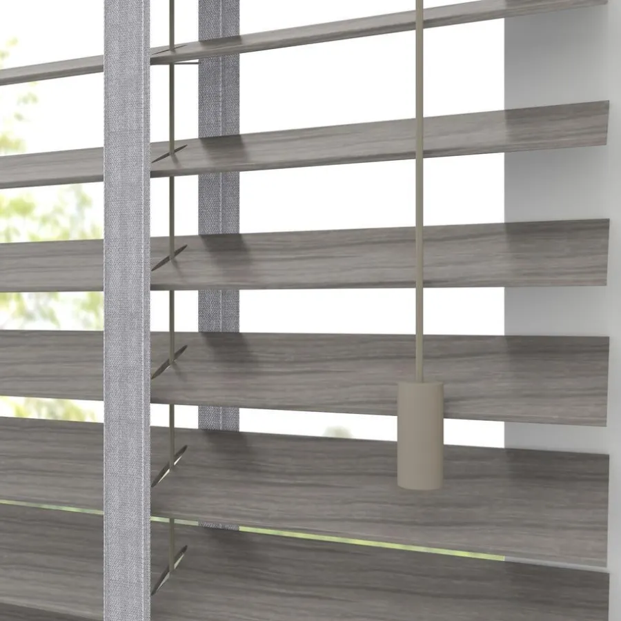 Kwantum Aluminium Jaloezieën|Houten Jaloezieën*Fenstr Houten Jaloezie Jens Licht Grijs 50mm LichtGrijs