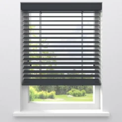 Kwantum Aluminium Jaloezieën|Houten Jaloezieën*Fenstr Houten Jaloezie Theun 65mm Antraciet