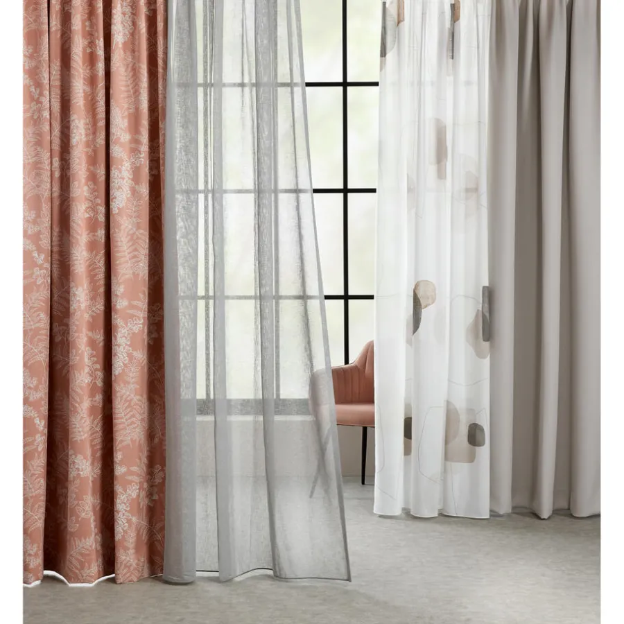 Kwantum Vouwgordijnen|Gordijnen*Gordijn Mila Off-White Offwhite