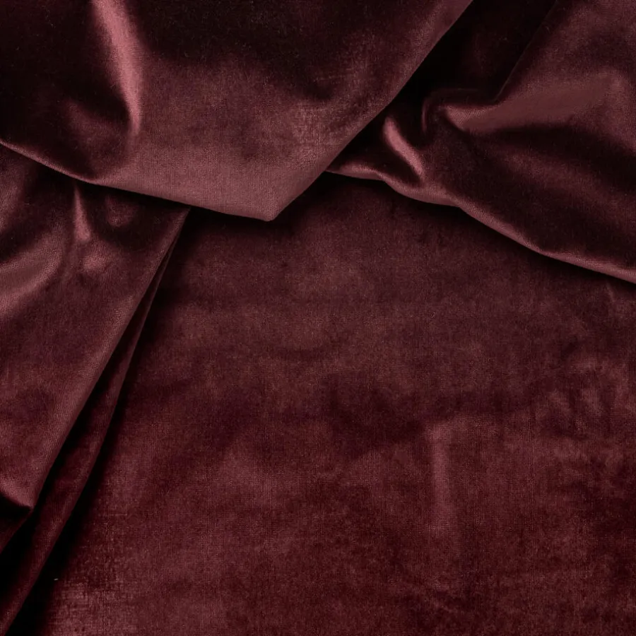 Kwantum Vouwgordijnen|Gordijnen*Gordijn Velours Romeo Bordeaux