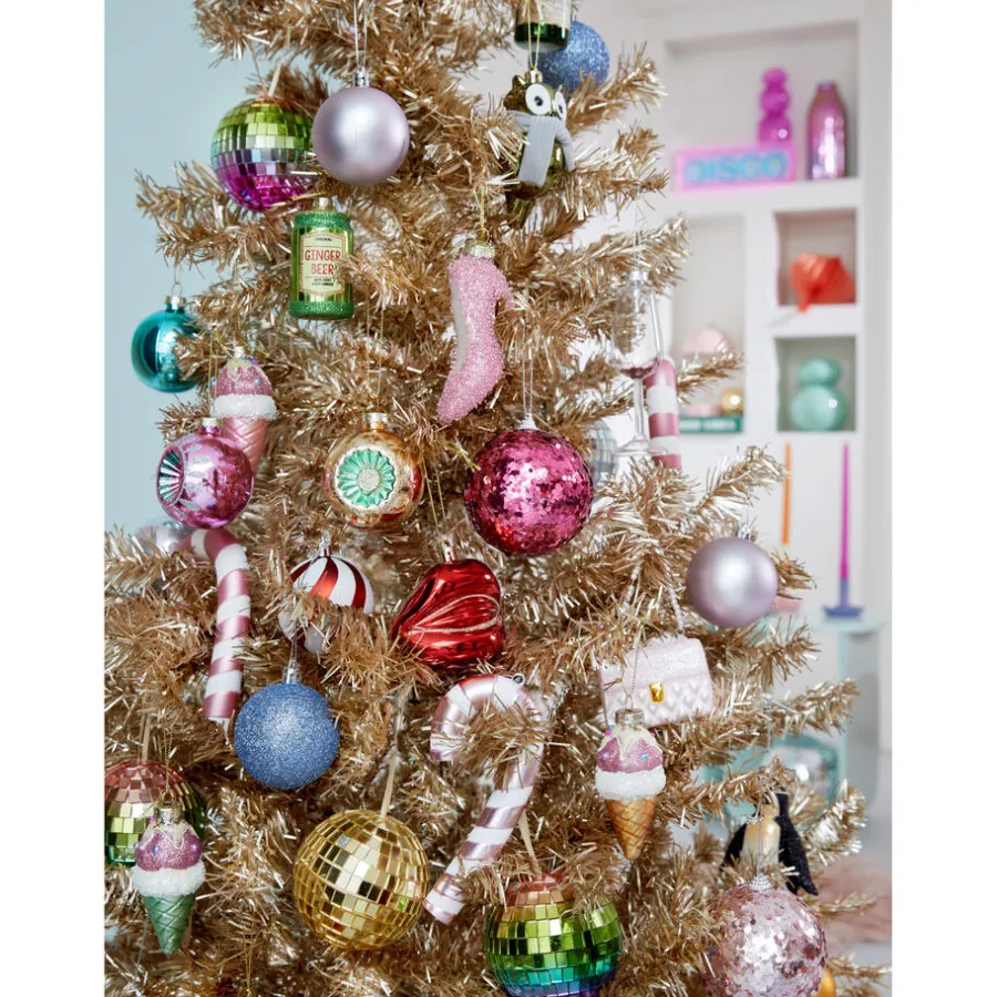 Kwantum Kerstdecoratie|Kerstballen & Kerstornamenten*Hanger Discobal - 3 Stuks Multicolor