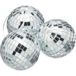 Kwantum Kerstdecoratie*Hanger Discobal - 3 Stuks Zilver