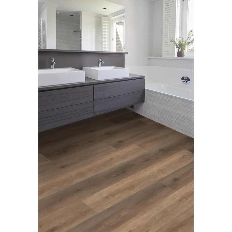 Kwantum Klik Pvc-Vloeren*2in1 Klik PVC Fender Eiken Met Geïntegreerde Ondervloer Je berekent hoeveel meters je nodig hebt door lengte en breedte in te vullen