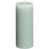 Kwantum Kaarsen & Theelichten|Kaarsen & Theelichten*Kaars Rustiek Ribbel Mint 15 Cm