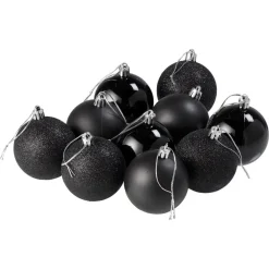 Kwantum Kerstballen & Kerstornamenten*Kerstbal 10 Stuks Zwart