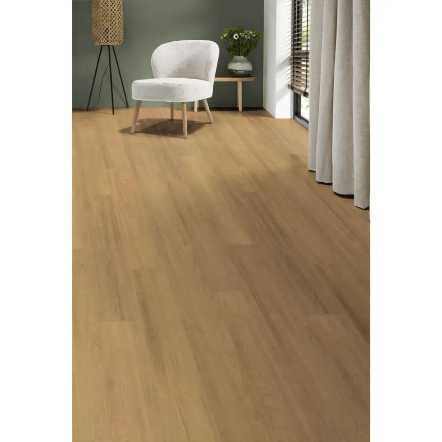 Kwantum Klik Pvc-Vloeren*Klik PVC Kasil Eiken Je berekent hoeveel meters je nodig hebt door lengte en breedte in te vullen