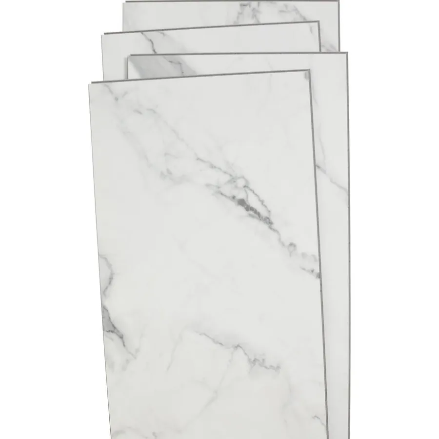 Kwantum Klik Pvc-Vloeren*Klik PVC Marble Wit Tegel XL Plank Je berekent hoeveel meters je nodig hebt door lengte en breedte in te vullen
