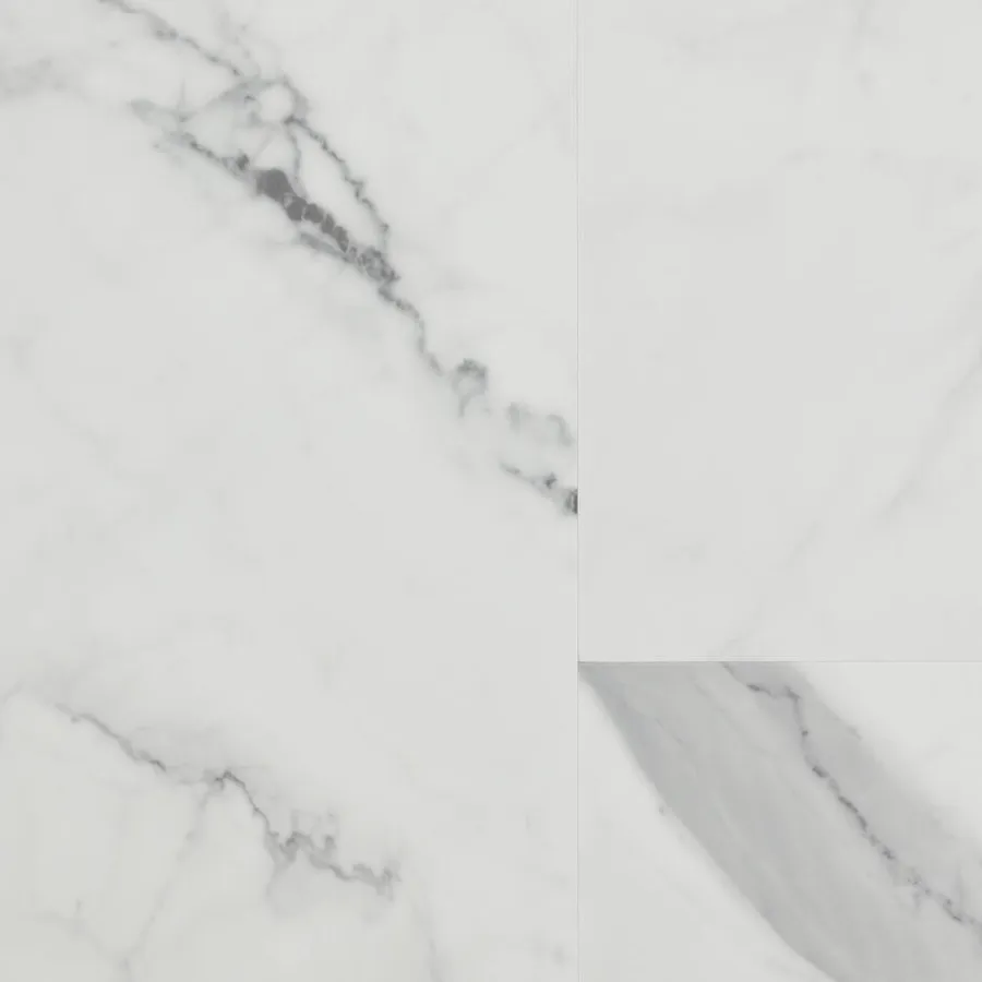 Kwantum Klik Pvc-Vloeren*Klik PVC Marble Wit Tegel XL Plank Je berekent hoeveel meters je nodig hebt door lengte en breedte in te vullen