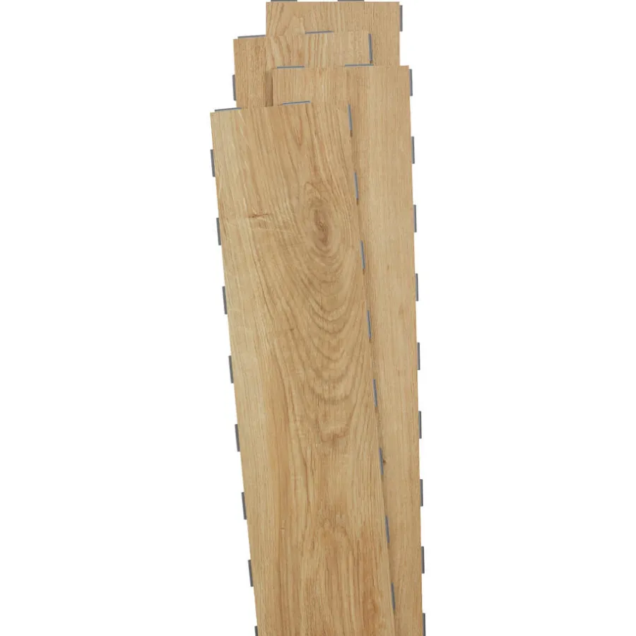Kwantum Klik Pvc-Vloeren*Klik PVC Miller Licht Eiken Je berekent hoeveel meters je nodig hebt door lengte en breedte in te vullen