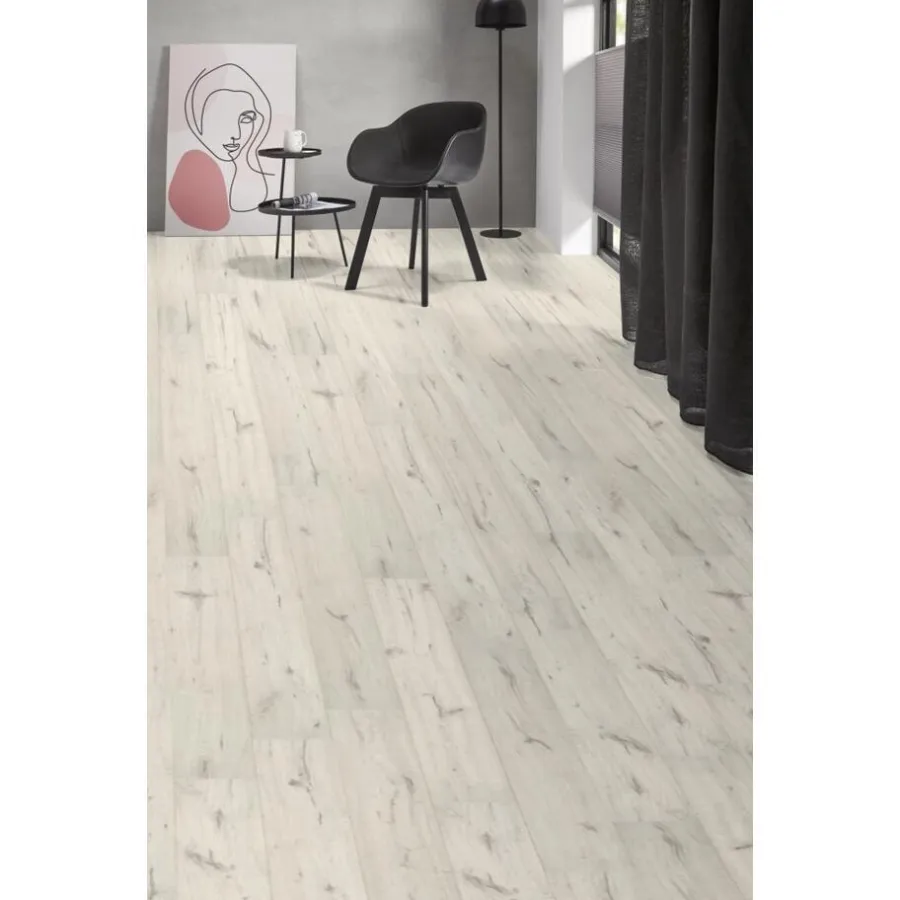 Kwantum Houtlook Laminaat|Tegellook Laminaat*Laminaat New Woodlyn Licht Eiken Je berekent hoeveel meters je nodig hebt door lengte en breedte in te vullen
