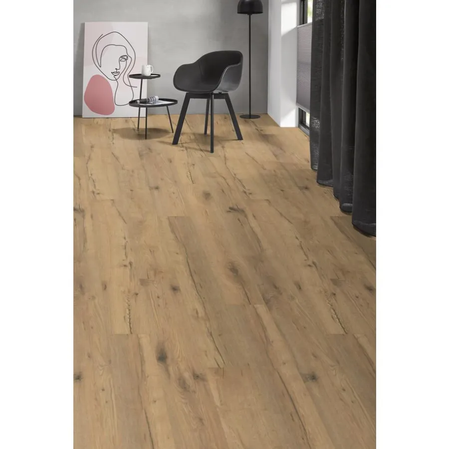 Kwantum Houtlook Laminaat*Laminaat Powell Eiken Je berekent hoeveel meters je nodig hebt door lengte en breedte in te vullen