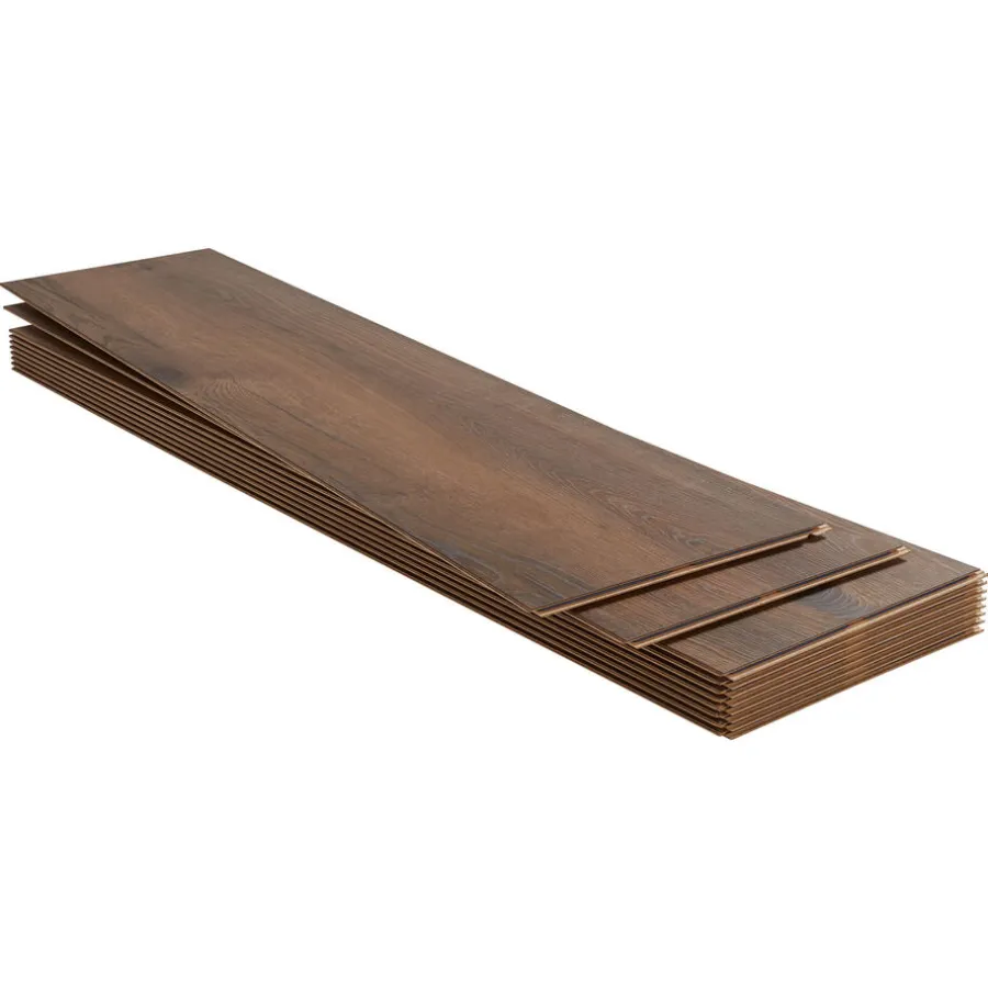 Kwantum Houtlook Laminaat|Extra Breed Laminaat*Laminaat Walsh Donker Eiken XL Plank Je berekent hoeveel meters je nodig hebt door lengte en breedte in te vullen