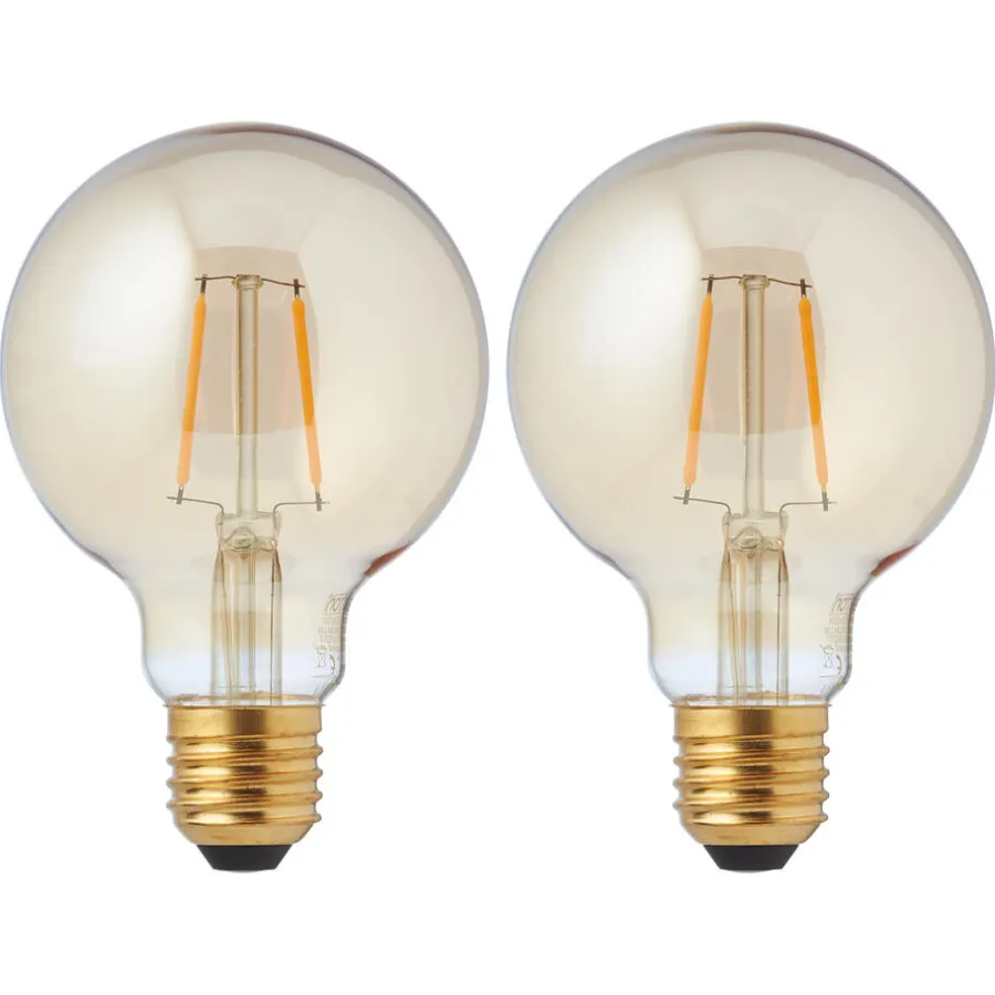 Kwantum Lichtbronnen*Led Lamp Goud 2 Stuks 80 Mm
