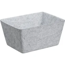 Kwantum Manden|Decoratieve Opbergdozen*Mand Vilt Grijs 30x23x15cm Petrol