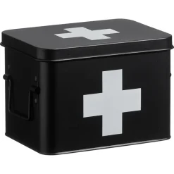 Kwantum Badkameraccessoires*Medicijnbox Zwart 15,5x21,5x15,5 Cm