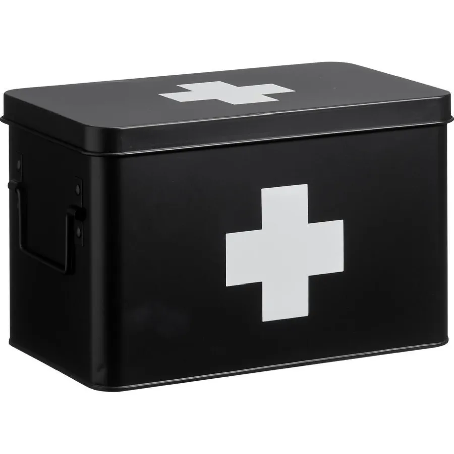 Kwantum Badkameraccessoires*Medicijnbox Zwart 20x18,5x31 Cm