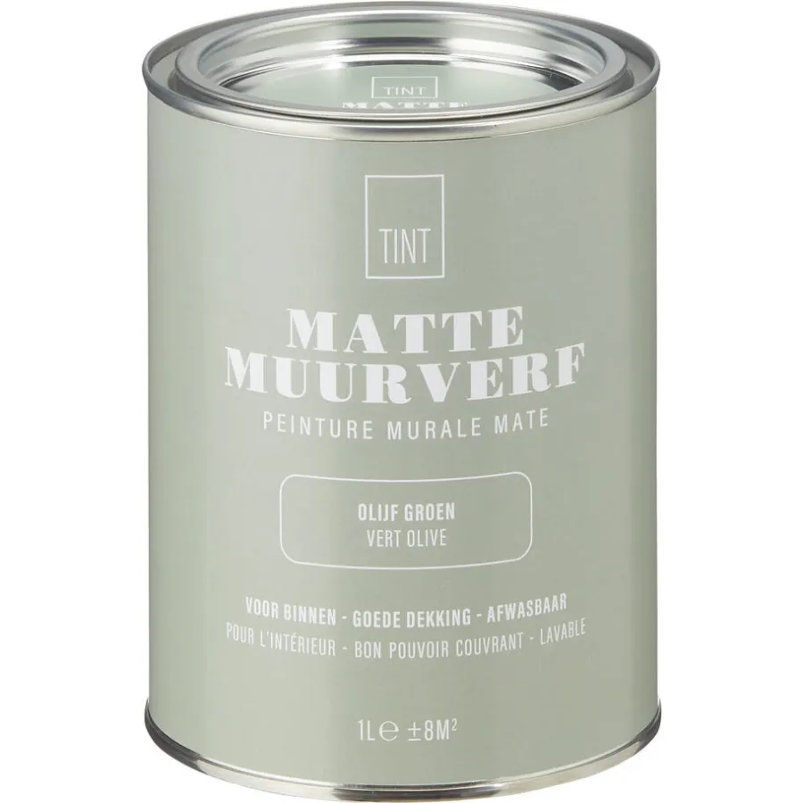 Kwantum Muurverf*Muurverf Mat Olijf Groen 1 L 1L