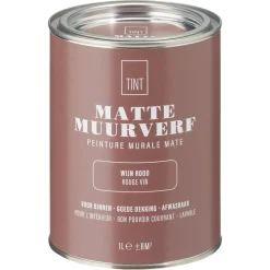 Kwantum Muurverf*Muurverf Mat Wijn Rood 1 L 1L