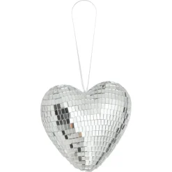 Kwantum Kerstdecoratie*Object Hart Dico Zilver - Maat S