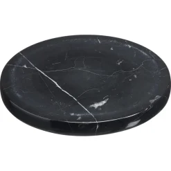 Kwantum Kerstservies|Onderzetters*Onderzetter Rond Marmer Zwart