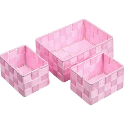 Kwantum Manden*Opbergmanden Ligo - 3 Stuks Roze