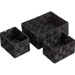 Kwantum Manden*Opbergmanden Ligo - 3 Stuks Zwart
