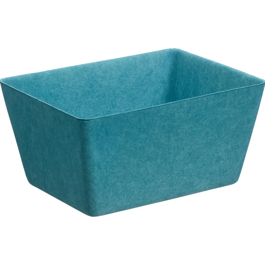 Kwantum Manden|Decoratieve Opbergdozen*Opbergmand Vilt Petrol 30x23x15cm LichtGrijs