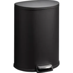Kwantum Afvalbakken*Pedaalemmer Flatback 50 Liter Zwart