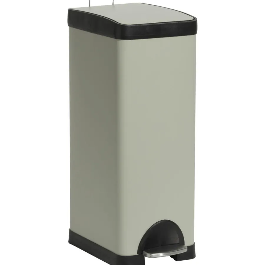 Kwantum Afvalbakken*Pedaalemmer Rechthoek 30 Liter Clay Greige