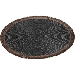 Kwantum Kerstservies|Placemats*Placemat Rond Zwart