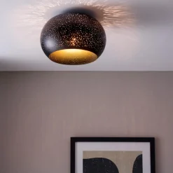 Kwantum Plafondlampen*Plafondlamp Gemino Zwart