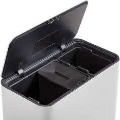 Kwantum Afvalbakken*Prullenbak Op Pootjes 25+12+5 Liter Beige