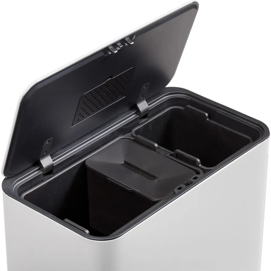 Kwantum Afvalbakken*Prullenbak Op Pootjes 25+12+5 Liter Beige