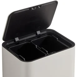 Kwantum Afvalbakken*Prullenbak Op Pootjes 2X 12,5 Liter Beige