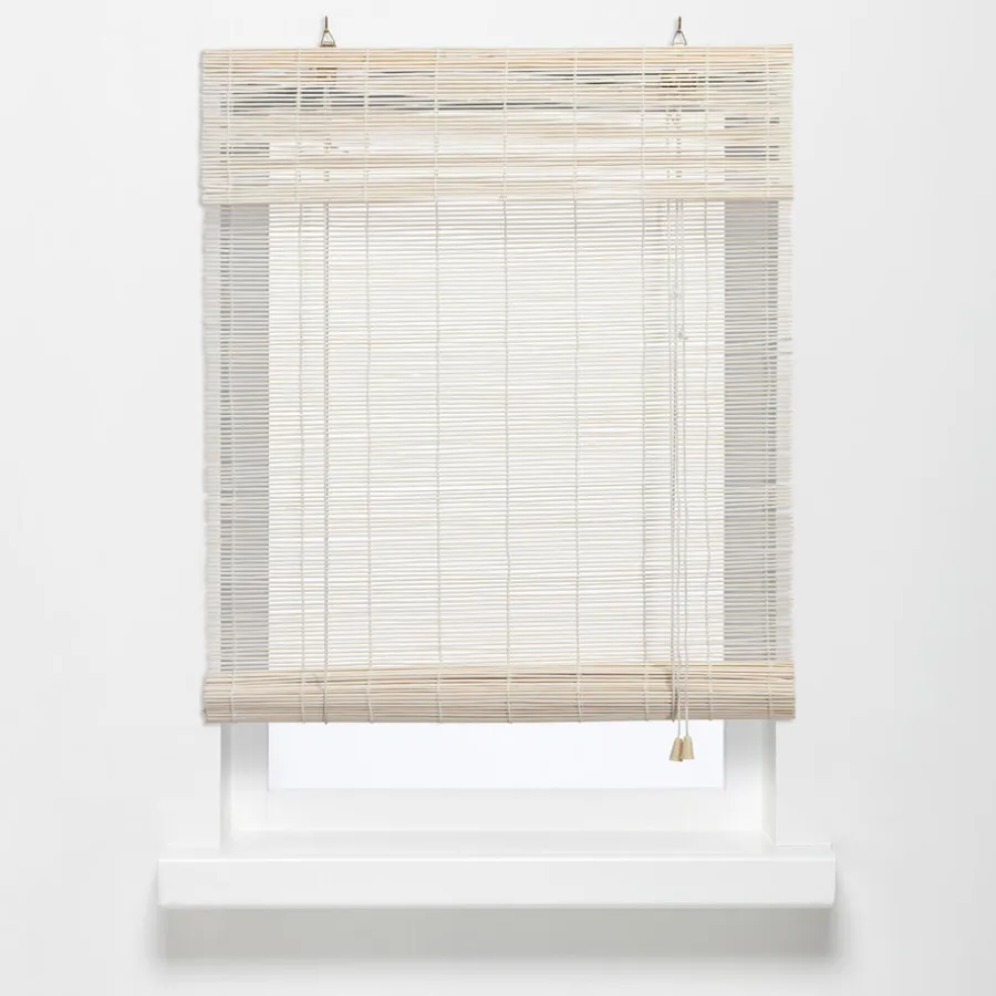 Kwantum Rolgordijnen*Rolgordijn Bamboe Wit 100x220 Cm 100X220CM