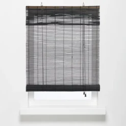 Kwantum Rolgordijnen*Rolgordijn Bamboe Zwart 100x220 Cm 100X220CM