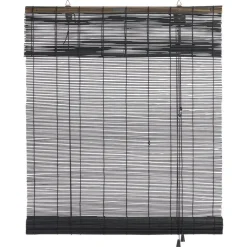Kwantum Rolgordijnen*Rolgordijn Bamboe Zwart 100x220 Cm 100X220CM