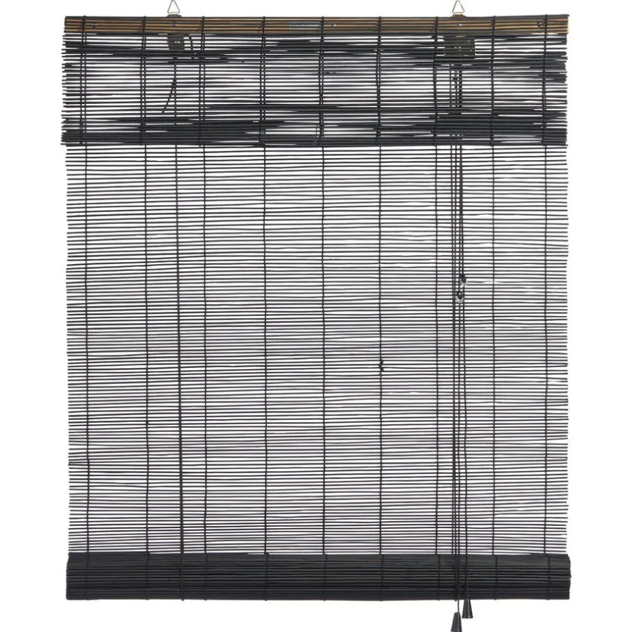 Kwantum Rolgordijnen*Rolgordijn Bamboe Zwart 100x220 Cm 100X220CM