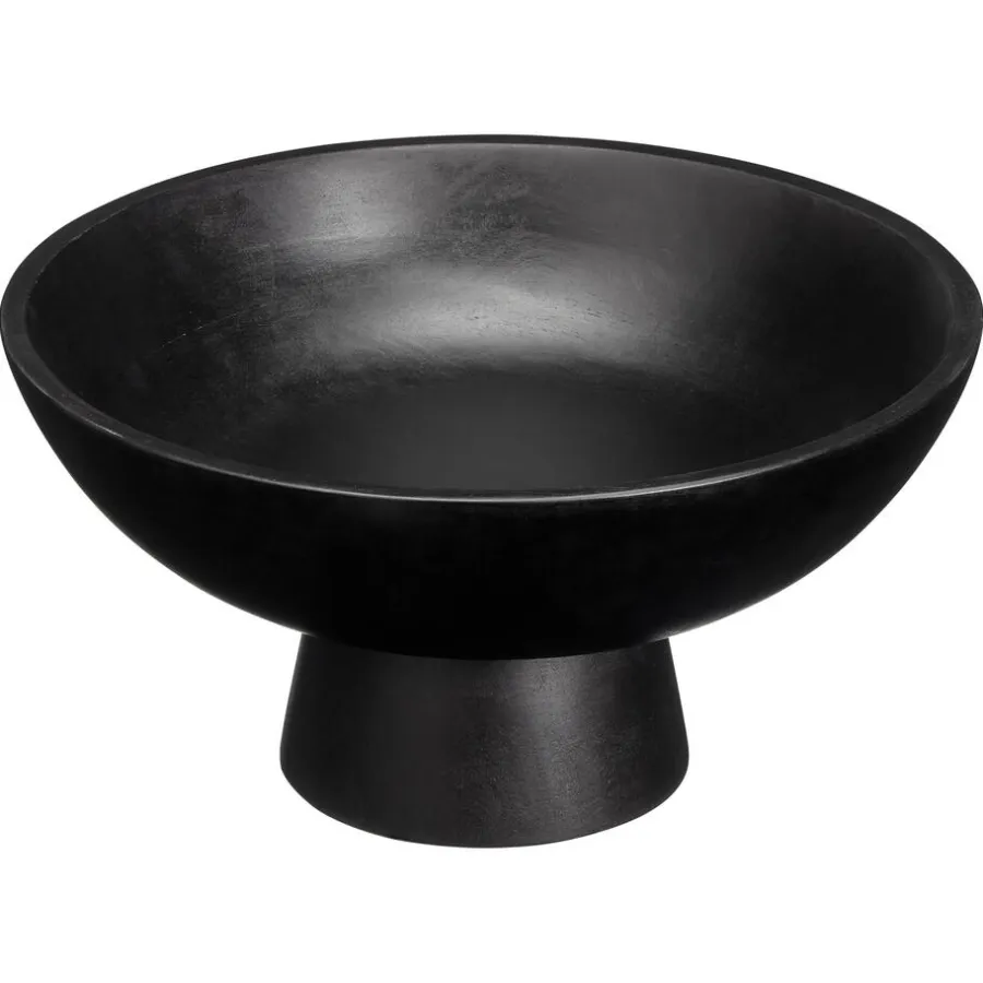 Kwantum Schalen|Schalen*Schaal Op Voet Hout Zwart