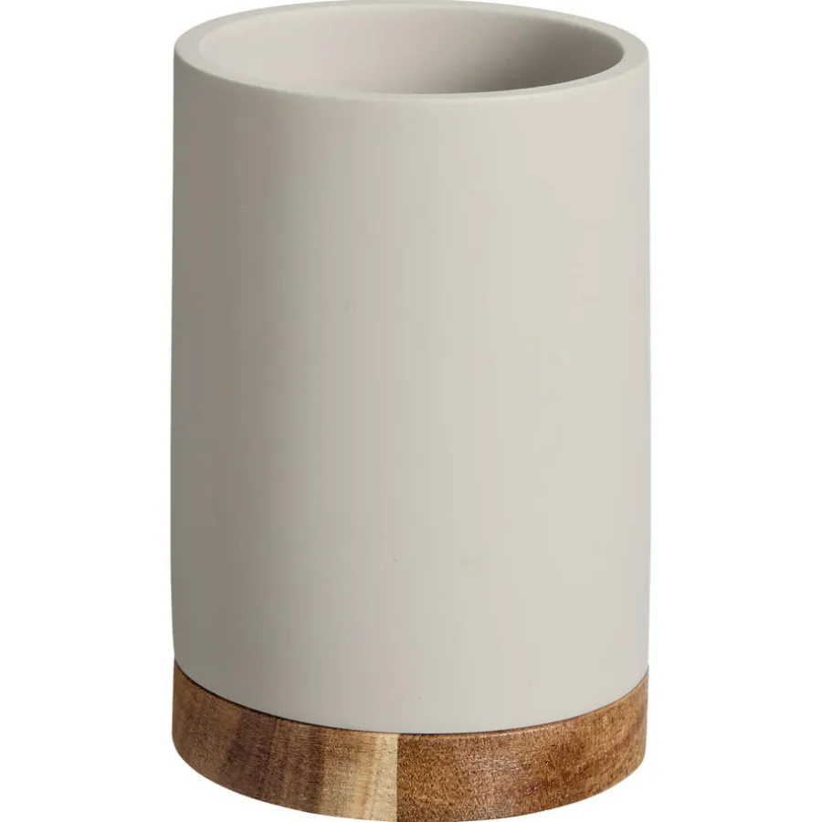 Kwantum Badkameraccessoires*Tandenborstelhouder Acacia Lichtgrijs