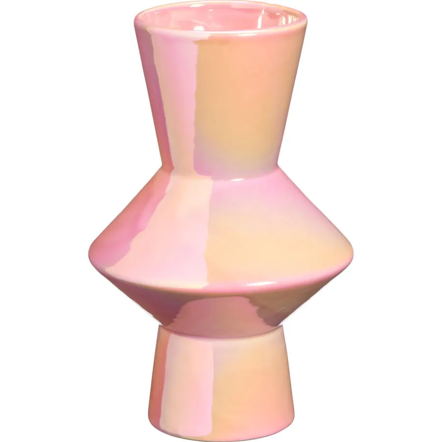 Kwantum Vazen & Potten*Vaas Pastel Roze 14x14x23 Cm 14X14X23CM
