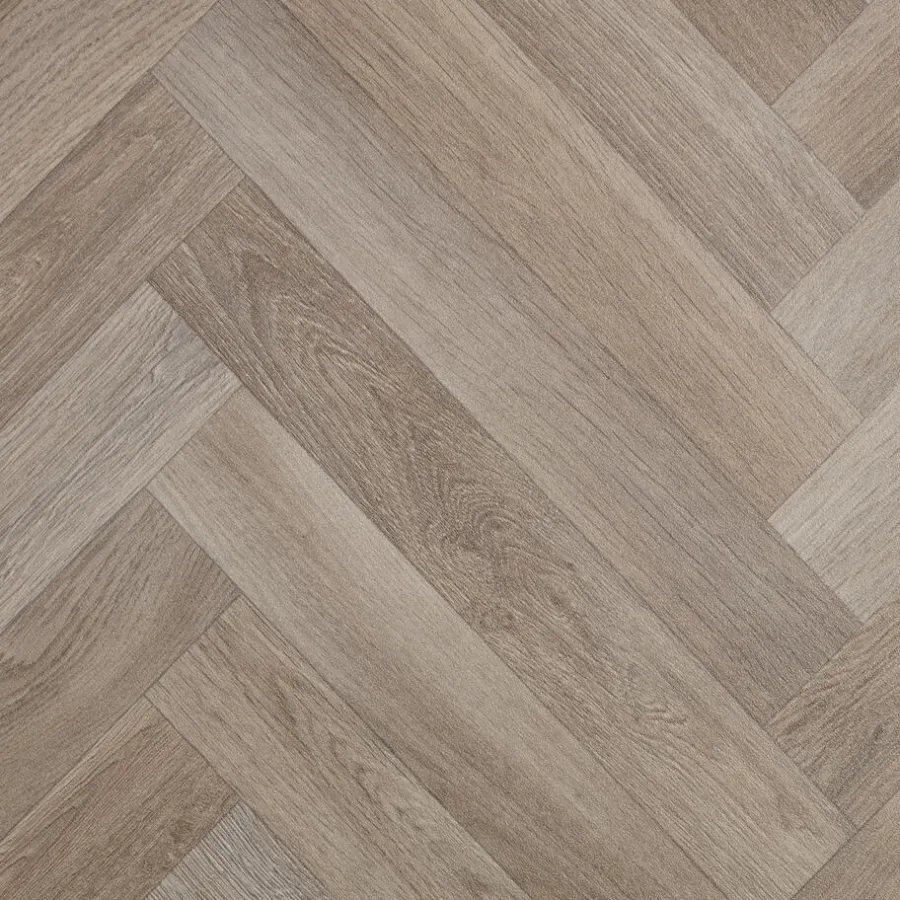 Kwantum Vinyl Vloeren*Vinyl Clarks Taupe Visgraat Je berekent hoeveel meters je nodig hebt door lengte en breedte in te vullen